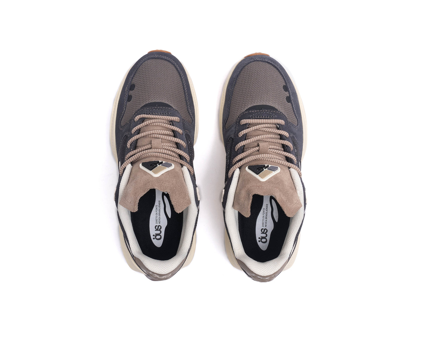 ZAPATILLAS ÖUS HEVEA DOTS CINZA CHANTILLY BEGE ESC OE