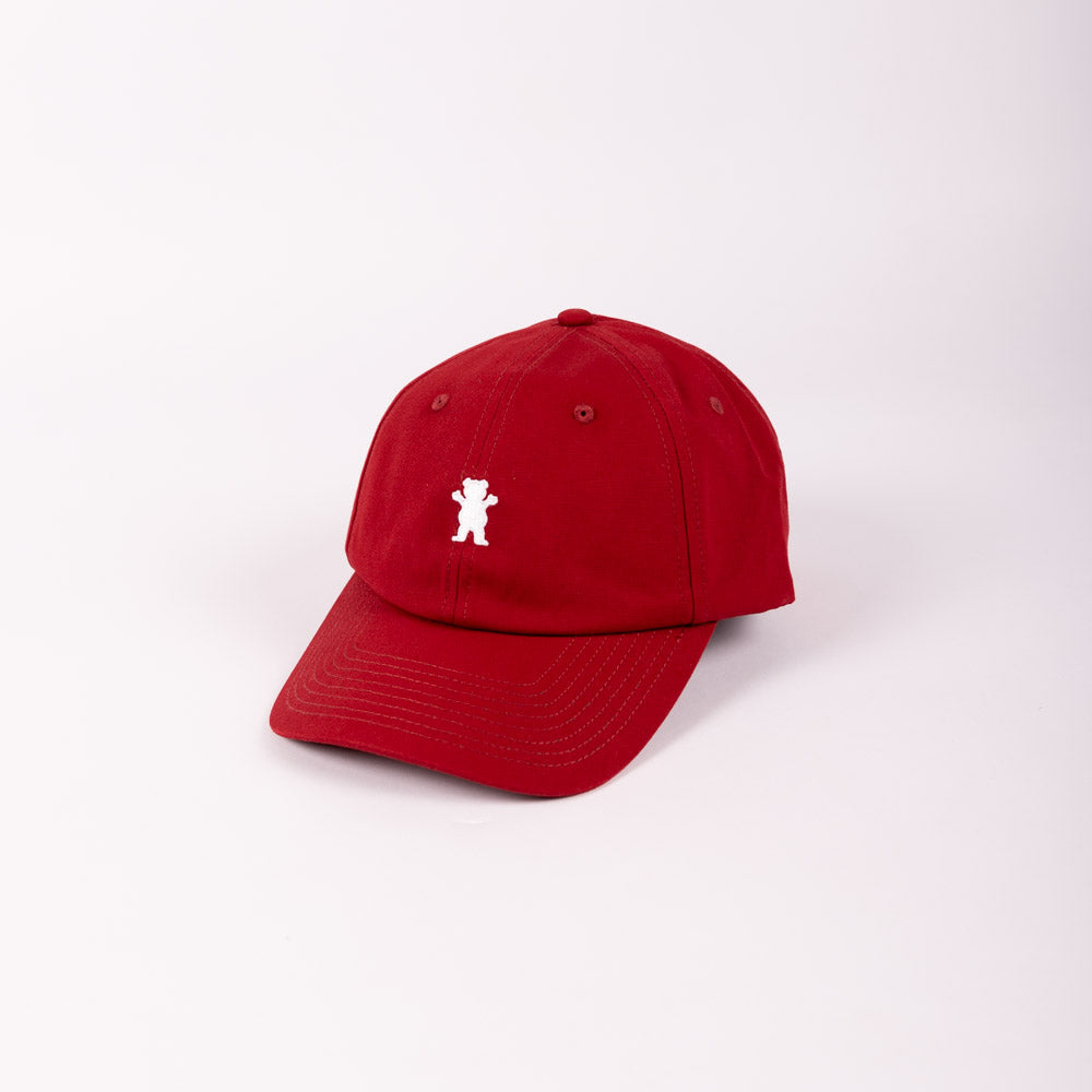 GORRA DAD HAT OG BEAR MINI BURGUNDY WHITE
