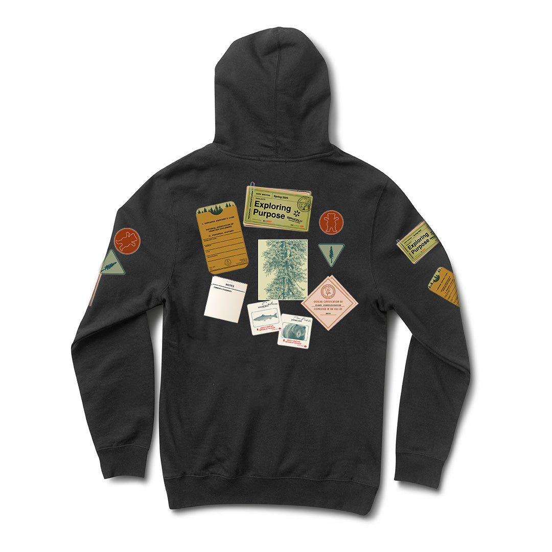 POLERON HOODIE BULLETIN BOARD BLACK
