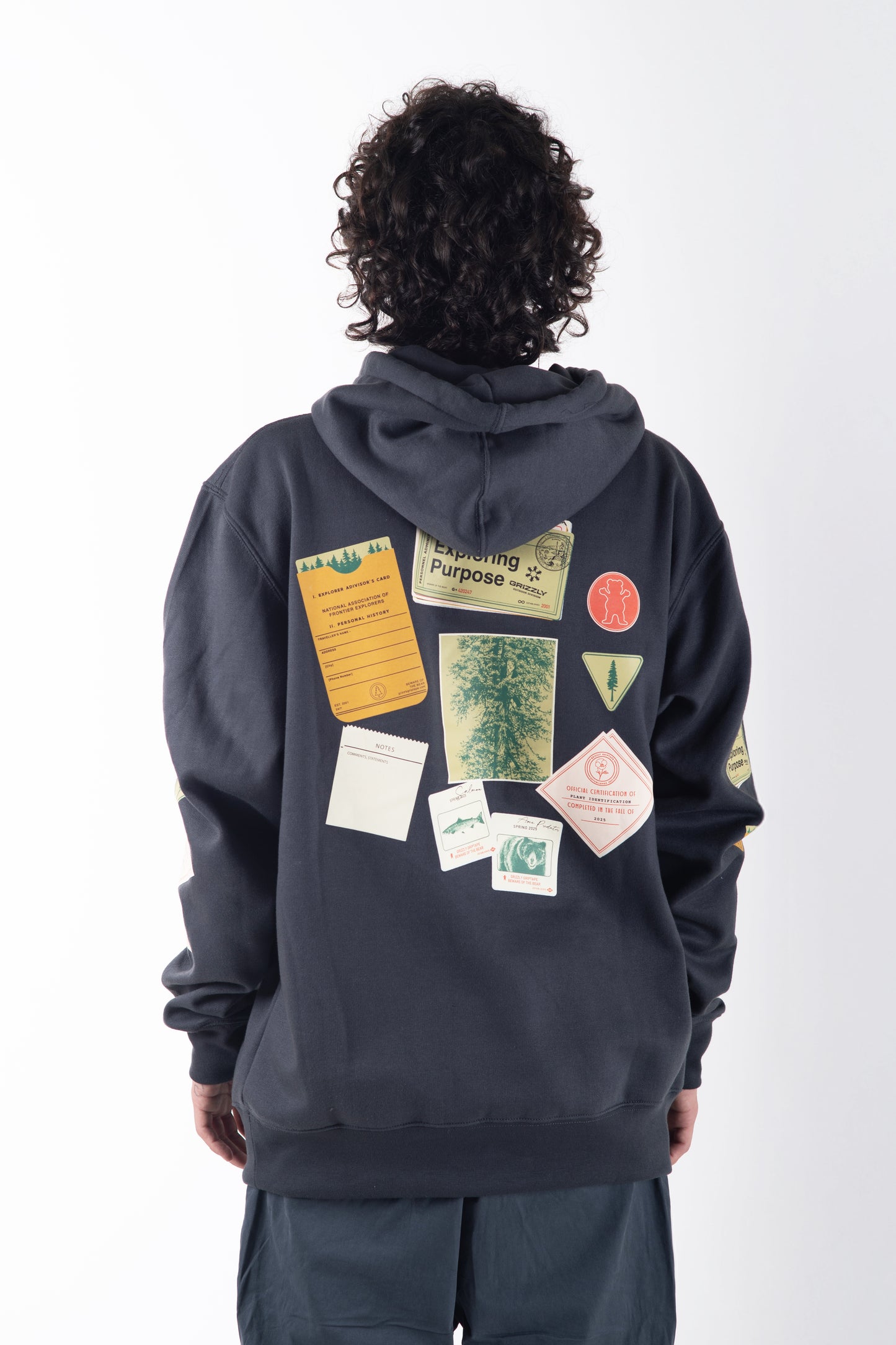 POLERON HOODIE BULLETIN BOARD BLACK